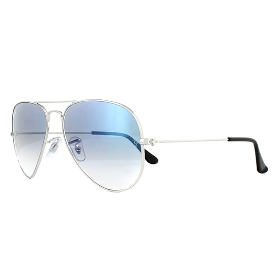 Gafas de sol Ray-Ban Aviator para hombre en azul claro con gradiente plateado - Image 2