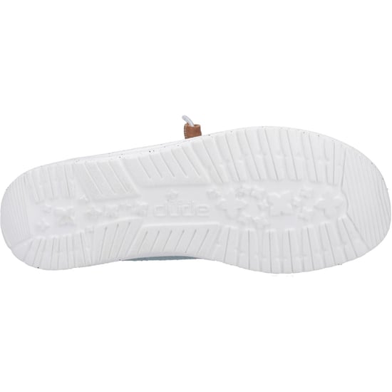 HEYDUDE Wendy Heathered Slub Tropical Linen/Lyocell/Cotton Women's Blue Loafers - Image 3