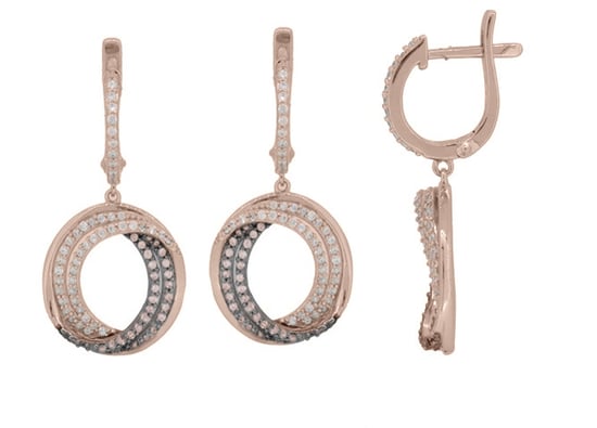 Orphelia 'Alina' Women's 925 Sterling Silver Drop Earrings - Rose ZO-7055 - Image 3