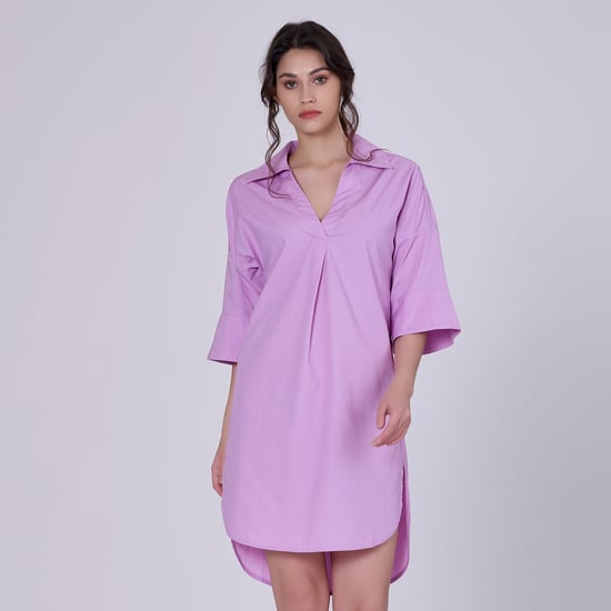 Cotton minimalist shirt dress - Image 2