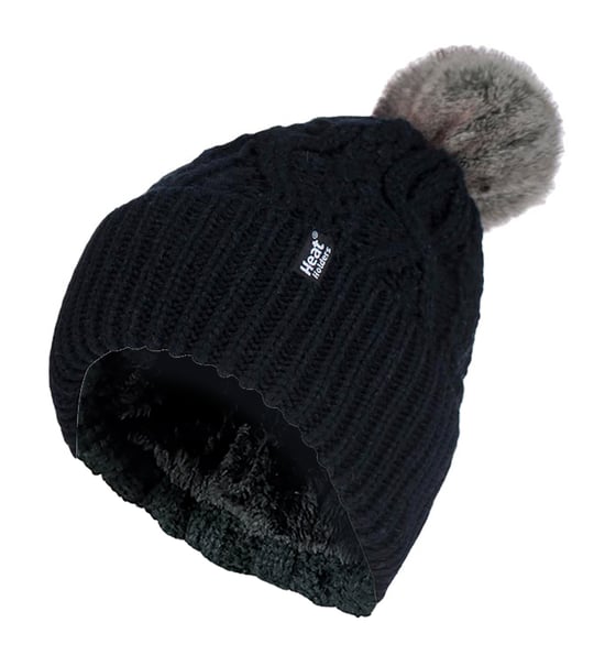 Gorro de mujer con puño de canalé y forro polar - Image 1