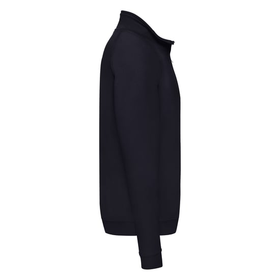 Fruit of the Loom Mens Classic 80/20 Zip Neck Sweatshirt (Deep Navy) - Image 3