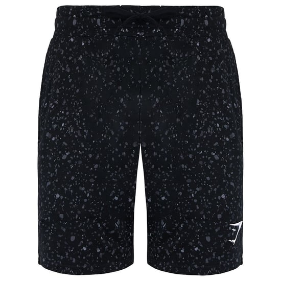 Pantalones cortos negros Gymshark Micro Print para hombre - Image 1