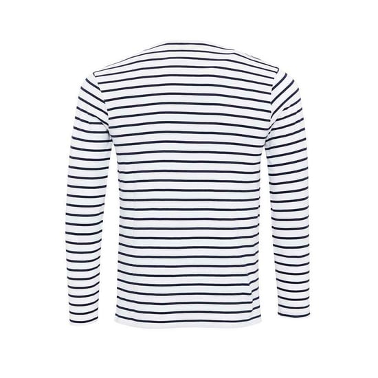 Premier Mens Long John Roll Sleeve T-Shirt (White/Navy) - Image 2
