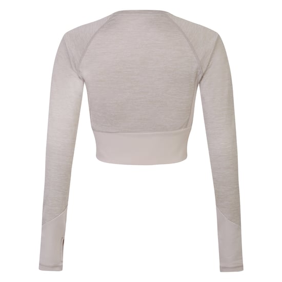 Umbro Womens/Ladies Pro Training Long-Sleeved Crop Top (Silver Grey Marl)