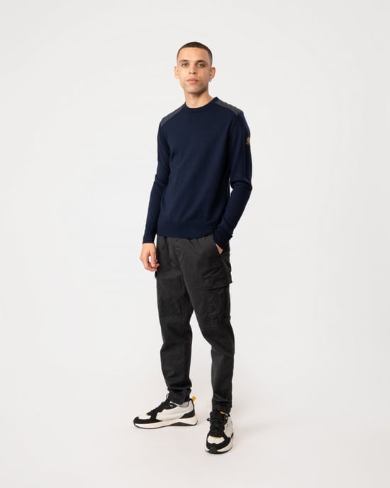 Belstaff Kerrigan Mens Merino Wool Crew Neck Jumper - Image 4