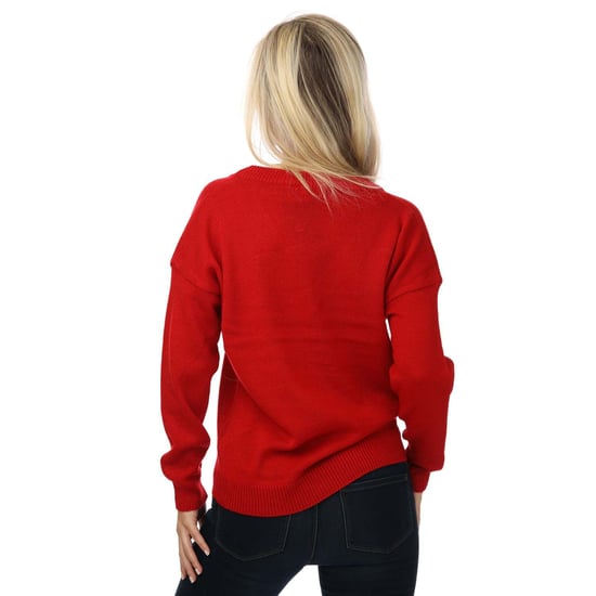 Women's Brave Soul V-Neck Jumper in Red