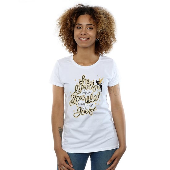 Disney Womens/Ladies Tinkerbell Stars Cotton T-Shirt (White)