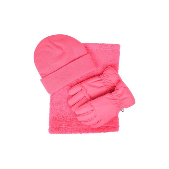 Mountain Warehouse Childrens/Kids Accessories Set (Pack of 3) (Dark Pink)