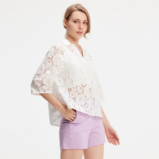 Lace and cotton blouse - Image 3