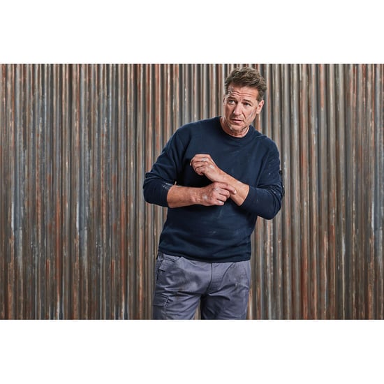 Russell Europe Mens Heavy Duty Collar Sweatshirt (French Navy) - Image 3