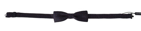 Dolce & Gabbana Men's Gray Pattern Silk Adjustable Neck Papillon Bow Tie