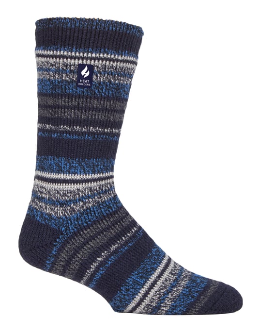 Calentadores - Calcetines térmicos extra gruesos para hombre | Calcetines aislantes de vellón esponjoso | Regalos para hombre - Azul marino (Bari) - Image 1