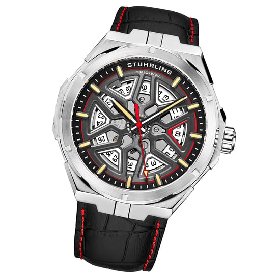 Silver and Black Gio Swiss Automatic 44mm Skeleton - Image 2