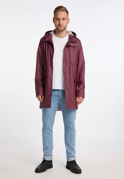 Mo raincoat Men wine red - Image 2