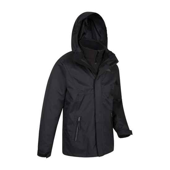 Mountain Warehouse Childrens/Kids Bracken Extreme 3 In 1 Waterproof Jacket (Black) - Image 3