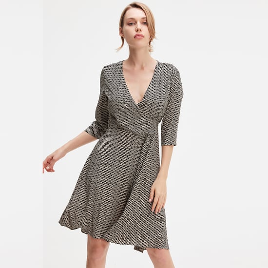 Crossed draped on side skater dress - Image 2