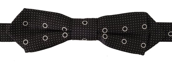 Corbata Papillon para Hombre de Seda 100% con Lunares Blancos y Negros de Dolce & Gabbana - Image 3
