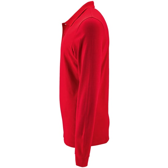 SOLS Mens Perfect Long Sleeve Pique Polo Shirt (Red)
