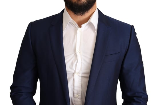 Chaqueta Slim Fit Azul Marino para Hombre Dolce & Gabbana Blazer MARTINI - Image 4