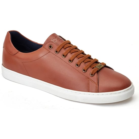 Base London Tucker Leather Men's Burnt Tan Trainers - Image 1