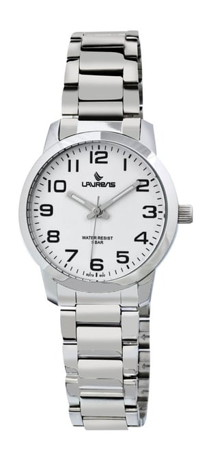 Laurens Basic: Womens Donna Acciaio White Watch