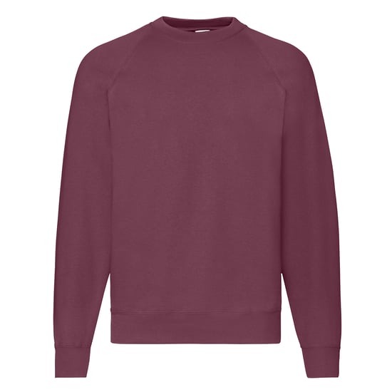 Fruit Of The Loom Mens Classic 80/20 Raglan Sweatshirt (Burgundy) - Image 1