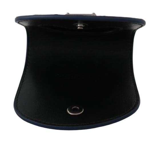Billetera de bolsillo para hombre Dolce & Gabbana de piel exótica azul con estuche para condones - Image 5