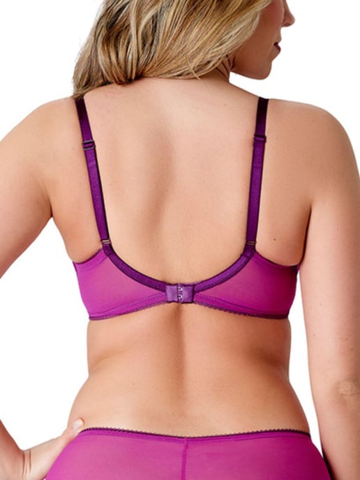 Swirl Padded Plunge Bra Raspberry