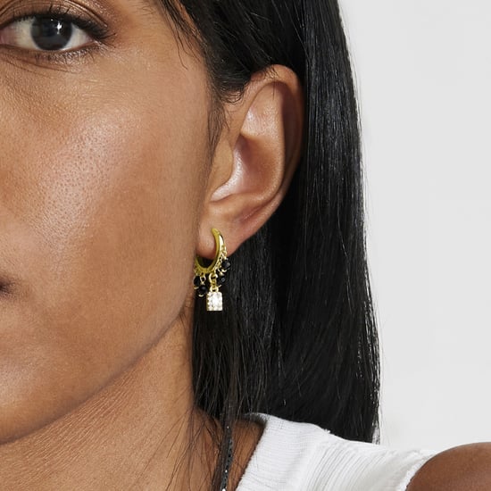 Luxenter Black Agate earrings finished in 18K yellow gold - Ordzun