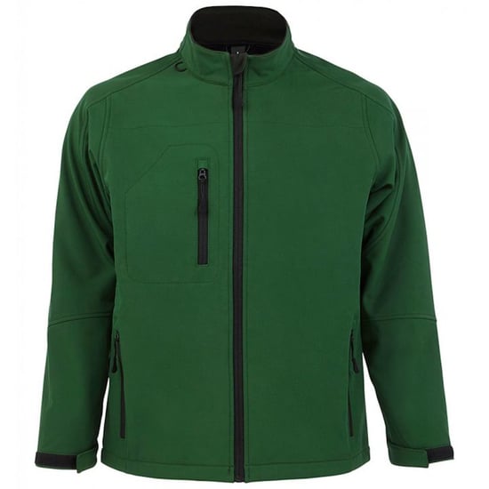 SOLS Mens Relax Soft Shell Jacket (Breathable, Windproof And Water Resistant) (Bottle Green) - Image 1