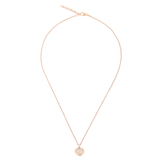Orphelia 'Anni' Women's 925 Sterling Silver Chain with Pendant - Silver/Rose zh-7368 RG - Image 1