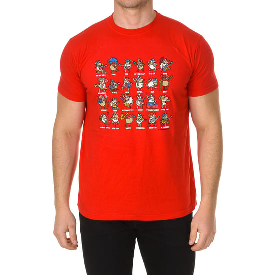 MUSIC men's short sleeve round neck t-shirt