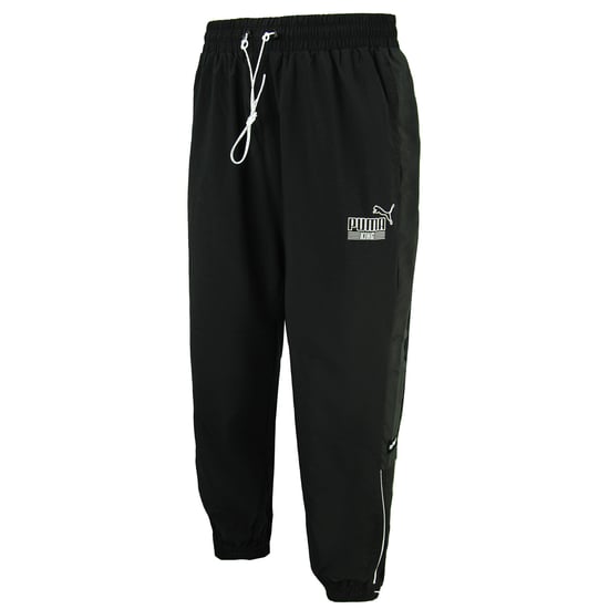 Puma King Logo Woven Track Pants Black Mens Joggers 598418 01