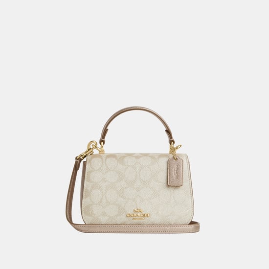 Lysa Top Handle in Metallic Signature Canvas
