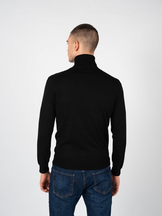 Xagon Man Suéter Turtleneck del hombre negro - Image 4