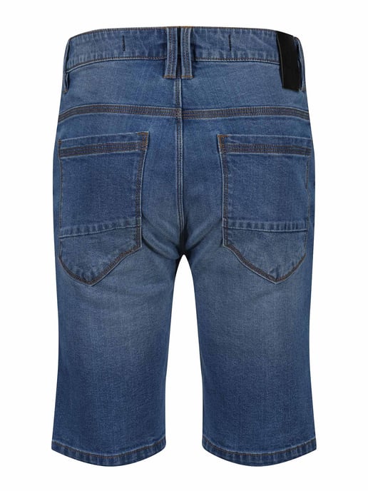 Luke 1977 Men's Short Edward Mid Blue Wash Denim Shorts in Blue
