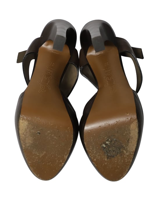 Marni High Heel Sandals in Brown Leather - Image 5