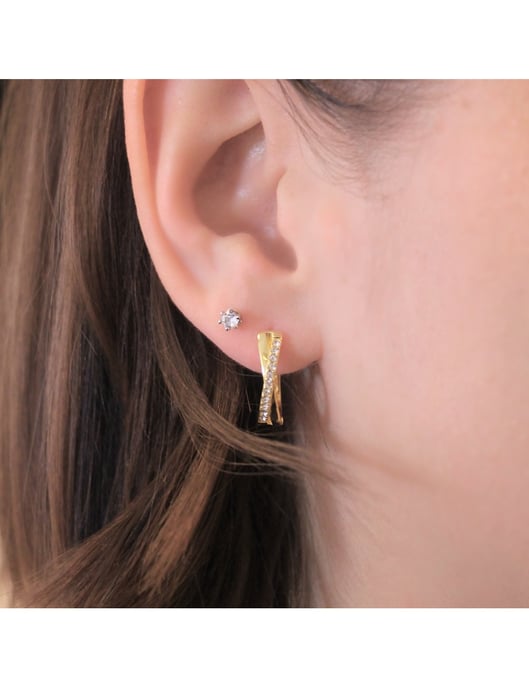 Pendientes Criss - Oro y Cristal - Image 2