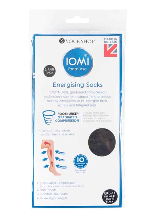2 Pares de Calcetines Energéticos de Compresión de 80 Denier hasta la Rodilla 6-11 Reino Unido - Image 2