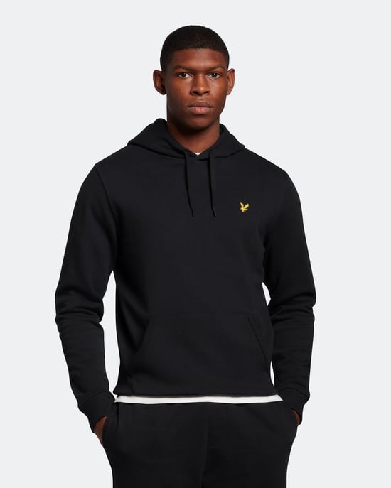 Lyle & Scott Pullover Hoodie Plus in Black - Image 1