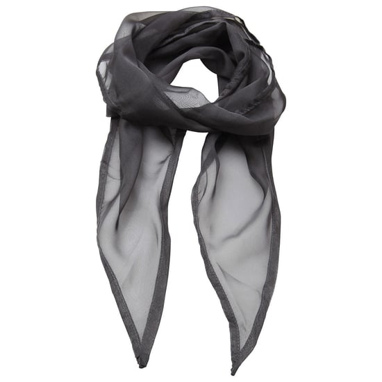 Premier Unisex Adult Colours Chiffon Scarf (Dark Grey) - Image 1