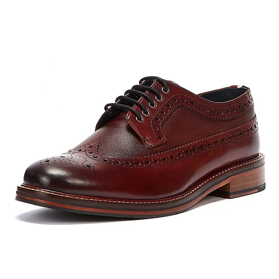 Ben Sherman Archie Brogue Mens Burgundy Shoes - Image 3