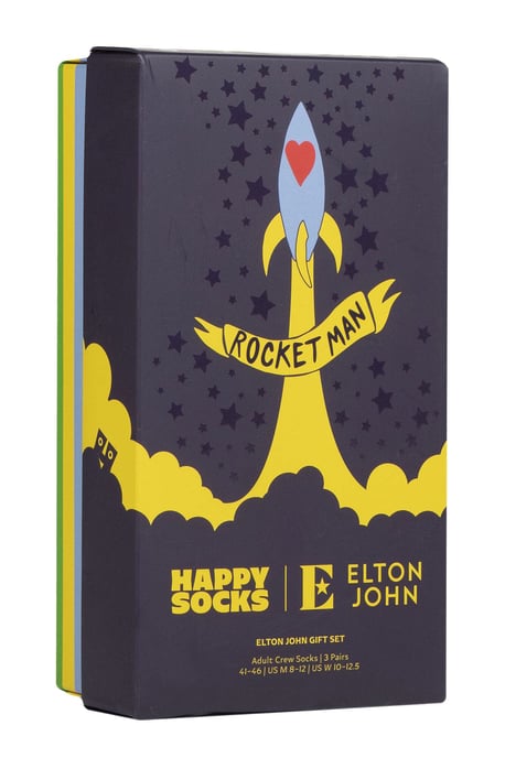 Lote de 3 calcetines unisex Elton John - Azul marino - Image 2