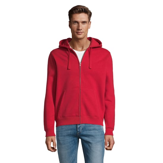SOLS Mens Spike Full Zip Hoodie (Red) - Image 1