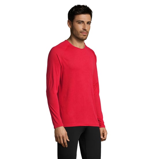 SOLS Mens Sporty Long Sleeve Performance T-Shirt (Red) - Image 6