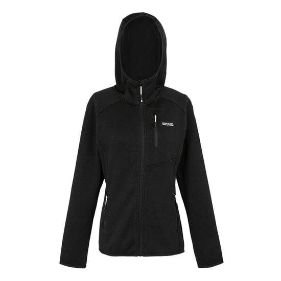 Regatta Womens/Ladies Newhill Marl Hooded Fleece Jacket (Black)