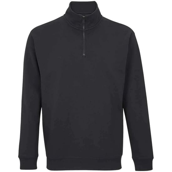 SOLS Unisex Adult Conrad Quarter Zip Sweatshirt (Black) - Image 1