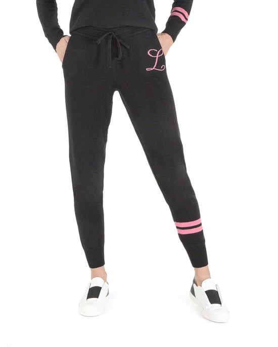 Crown Of Edinburgh Cashmere Track Pants Morningside Black L