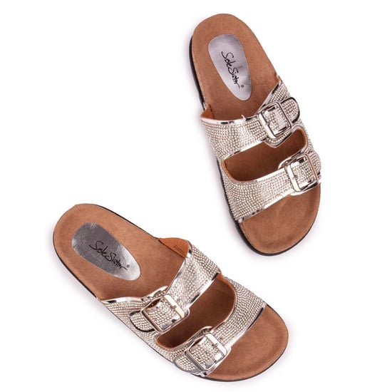 Solesister Cat Wide Fit Footbed Sandals